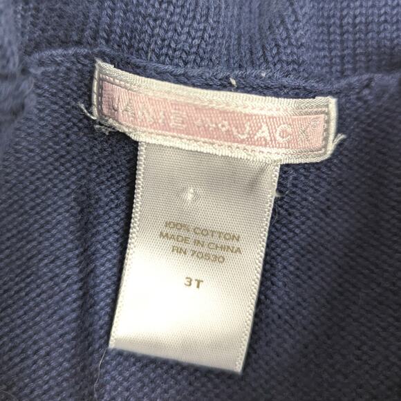 Janie and Jack Dress Girls Sz 3T Navy Sweater Dress Cap Sleeve Classy 2010 - Picture 5 of 6